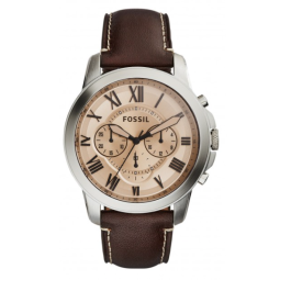 Watch strap Fossil FS5152 Leather Brown 22mm